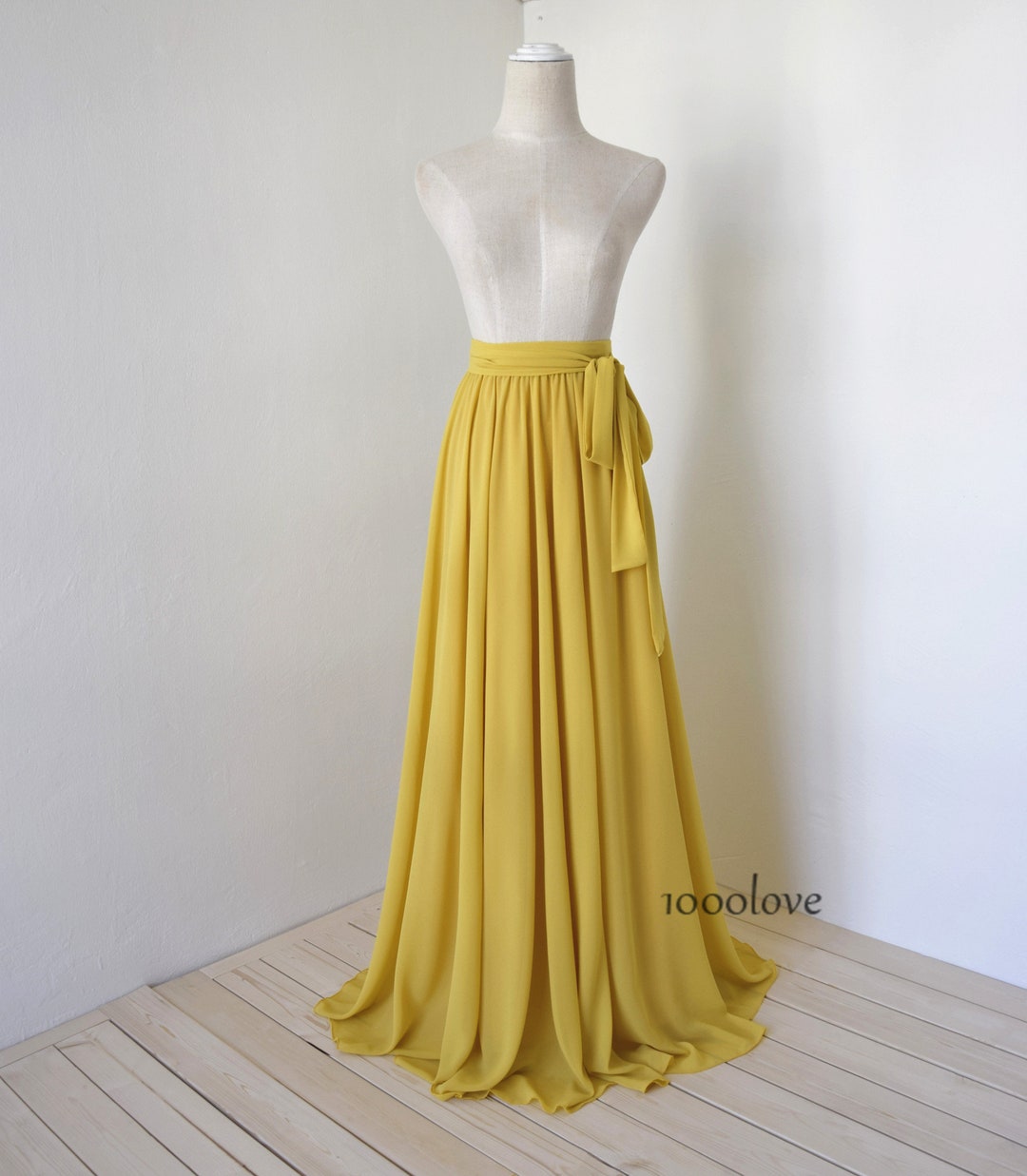 Yellow Adult Floor Length Adult Chiffon Skirtfull Length - Etsy