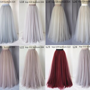 Mixture with any color tulle skirt , adult wedding bridesmaid dress photo shoot skirt,free combination image 3