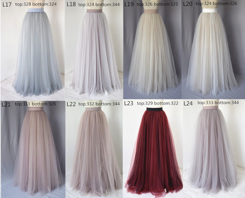 Mixture with any color tulle skirt , adult wedding bridesmaid dress photo shoot skirt,free combination image 3