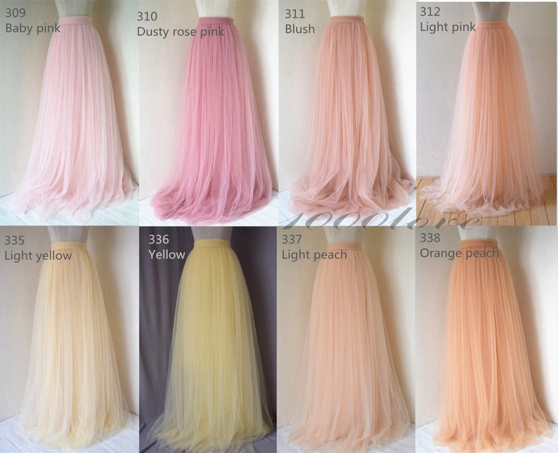 Rose long maxi tulle skirt with a big train,bridesmaid dress,photo shoot tulle skirt