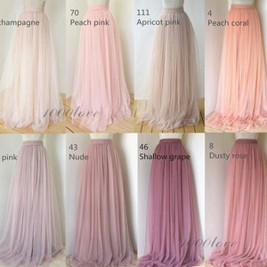 Jupe personnalisée, jupe en tulle pour adultes jusqu'au sol, jupe en tulle de mariage pour femme pleine longueur, jupe en tulle de mariée image 2