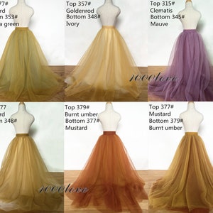 Mixture with any color tulle skirt , adult wedding bridesmaid dress photo shoot skirt,free combination image 6