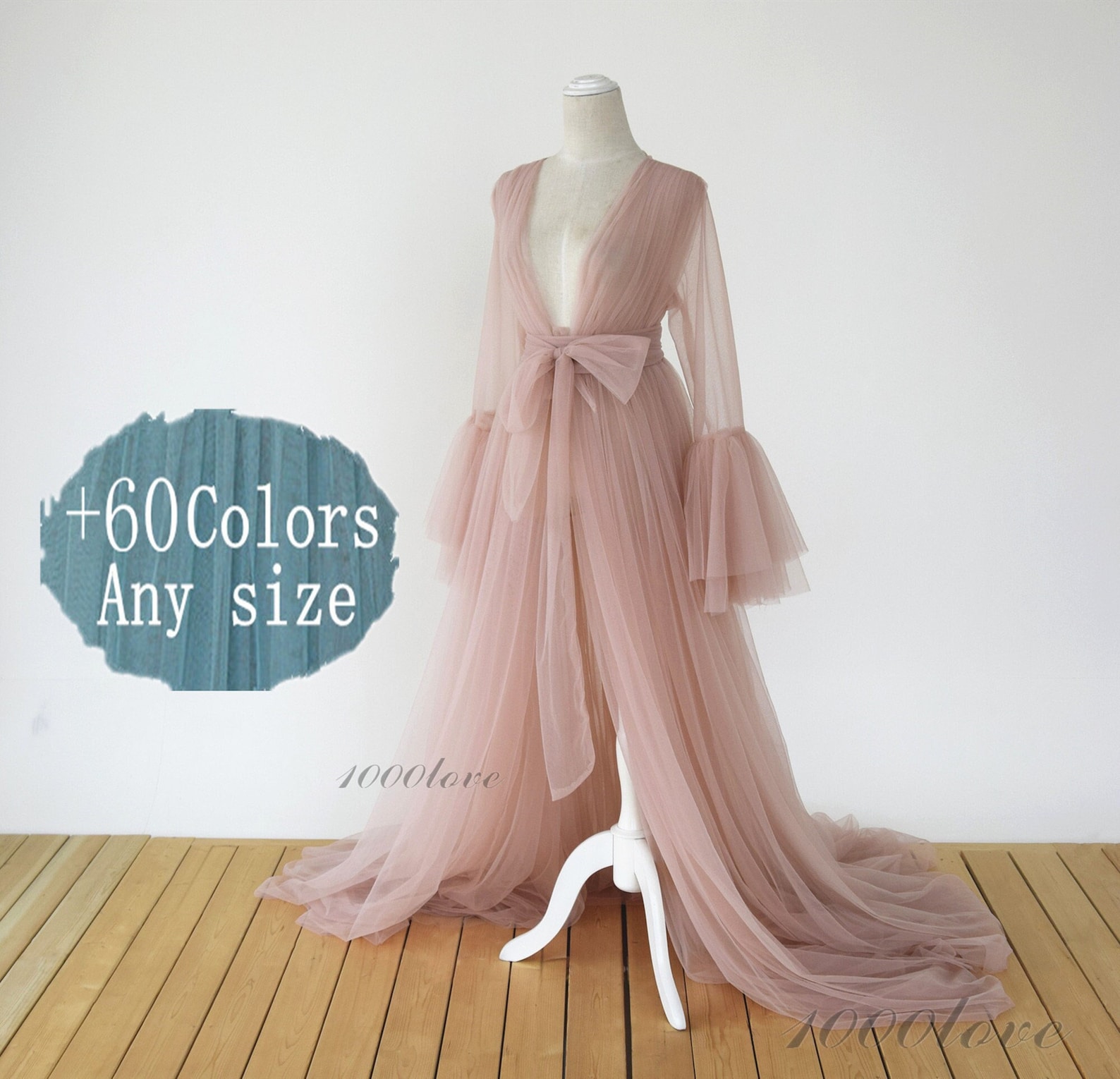 Sheer Tulle Embroidered Asymmetric Dress