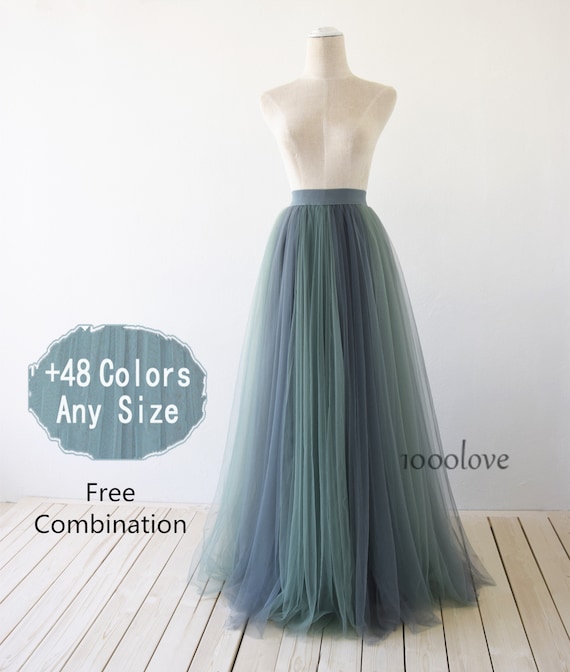 Mixture Color Tulle Skirt , Blending Tea Green and Blue Green, Adult  Wedding Bridesmaid Dress,free Combination,good Shade - Etsy