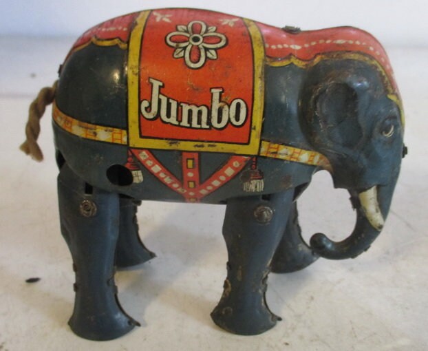 Antique Tin Toy Wind up German Elephant Jumbo Etsy UK