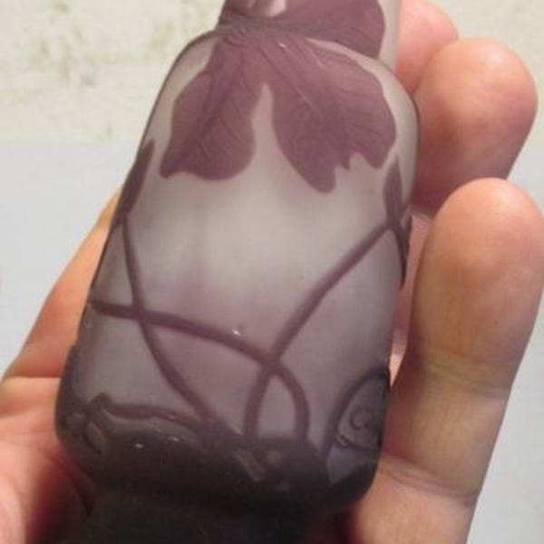 art nouveau acid etched vase Emile Gallé Galle