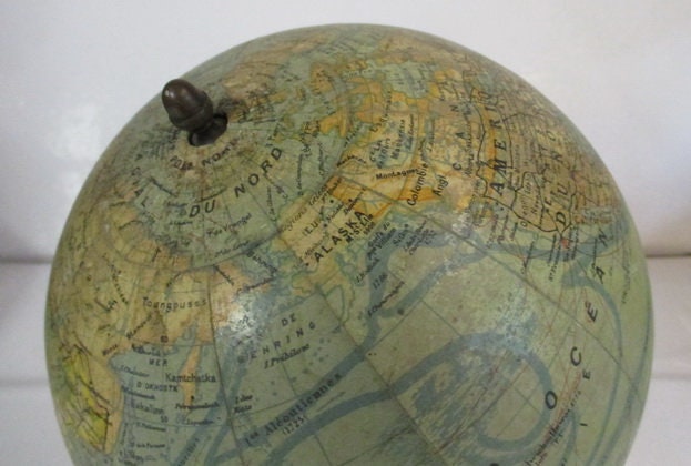Antique Cardboard Globe Forest Paris on Wooden Base - Etsy Antique Cardboard Globe Forest Paris on Wooden Base - Etsy