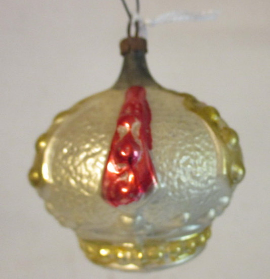 Very Rare Antique Glass Christmas Tree Ornament Crown of a Etsy
