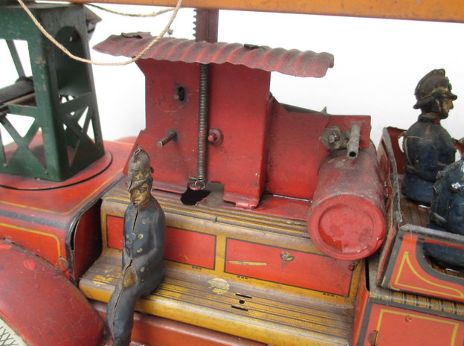 Antique Tin Toy Fire Truck Gunthermann, Germany BIG SIZE and Waterpump Etsy