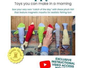Scrappy Fish- Stuffed Magnetic Toy Sewing Pattern