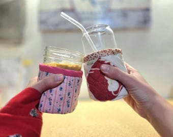 Quilted Pint Jar Coozie | Printable Sewing Pattern (PDF File)