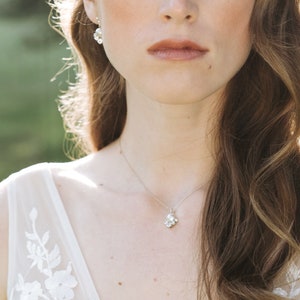 Celestial Pearl Drop Necklace Pearl Bridal Necklace Pearl Wedding Jewelry READY TO SHIP image 1