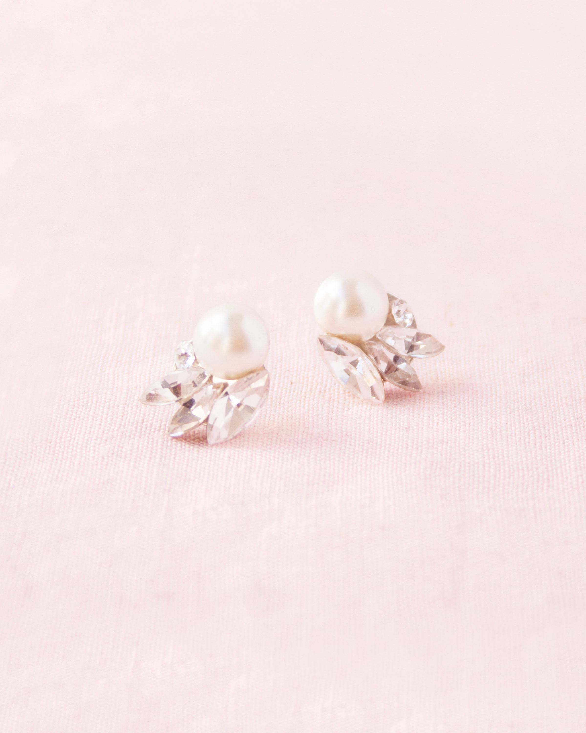 Starlight Pearl & Crystal Earrings • READY TO SHIP • Silver