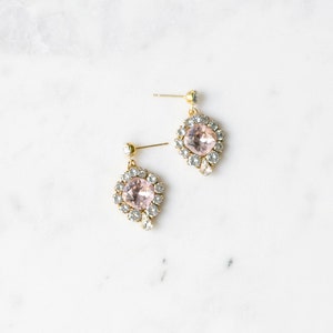 Enchanted Gold Crystal Drop Earrings Made to Order Crystal Bridal Earrings in Gold or Silver image 1