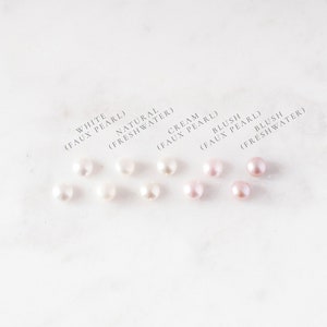 Celestial Pearl Cluster Earrings Pearl Earrings READY TO SHIP Pearl and Crystal Bridal Earrings Pearl Studs image 7