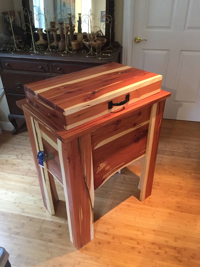 Red Cedar Ice chest Etsy