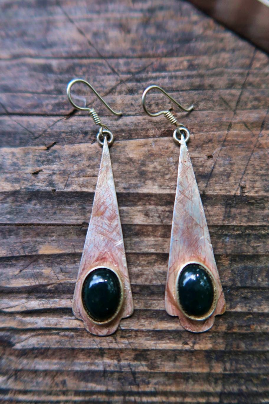Guatemalan Jade pendant earrings high quality stones 925 Etsy