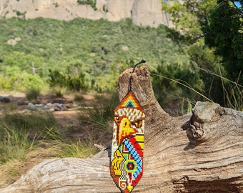 Eagle Shaman bracelet woven chaquira beaded