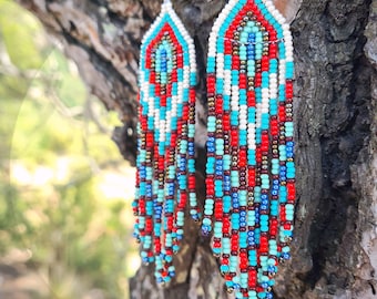 Aretes Perlen Kunst Chaquira Kolumbien