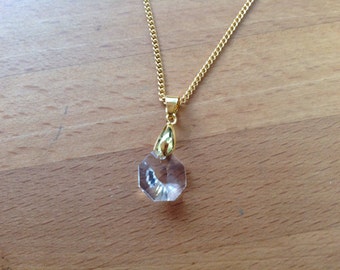 Swarovski Crystal pendant gold necklace