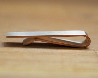 Matte Rose gold short tie bar