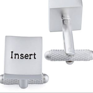 Insert and delete silver cufflinks image 5