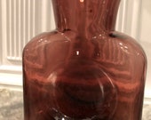 Vintage Blenko Amethyst Glass Bottle