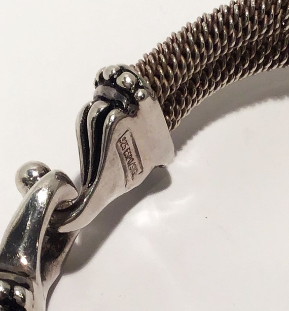 Espo Mesh Bangle / Silver Bracelet / 925 Bracelet… - image 4