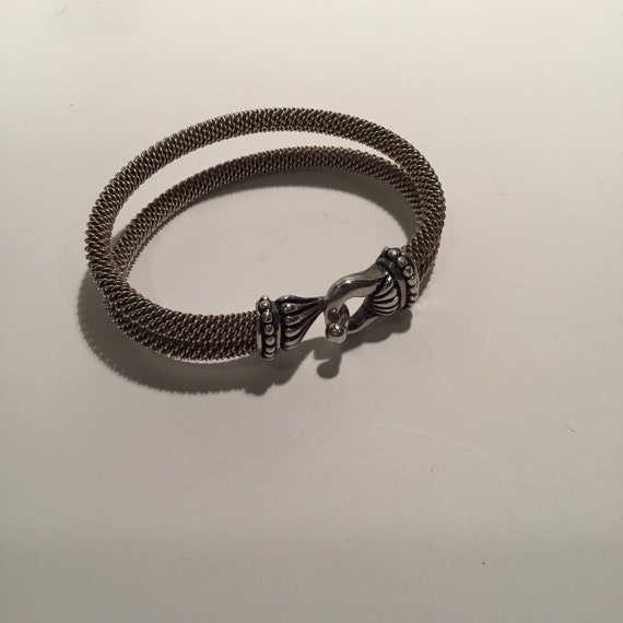 Espo Mesh Bangle / Silver Bracelet / 925 Bracelet… - image 1