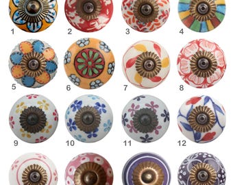 Möbelknäufe aus Keramik im Vintage-Stil