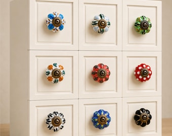 Pomos de cerámica pintados a mano para muebles