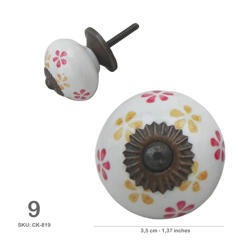 FBSHOP(TM) - 10 pomelli in ceramica per armadietti, cassetti
