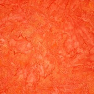 Pumpkin Watercolor Batik - Hoffman 1895-192 Bali Batik - Fabric by the Yard - Fat Quarter