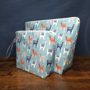 MTO Alpaca Project Bag - 1-2 Skein or 5-7 Skein Project Bag - Wedge Bag - Zipper - Handle
