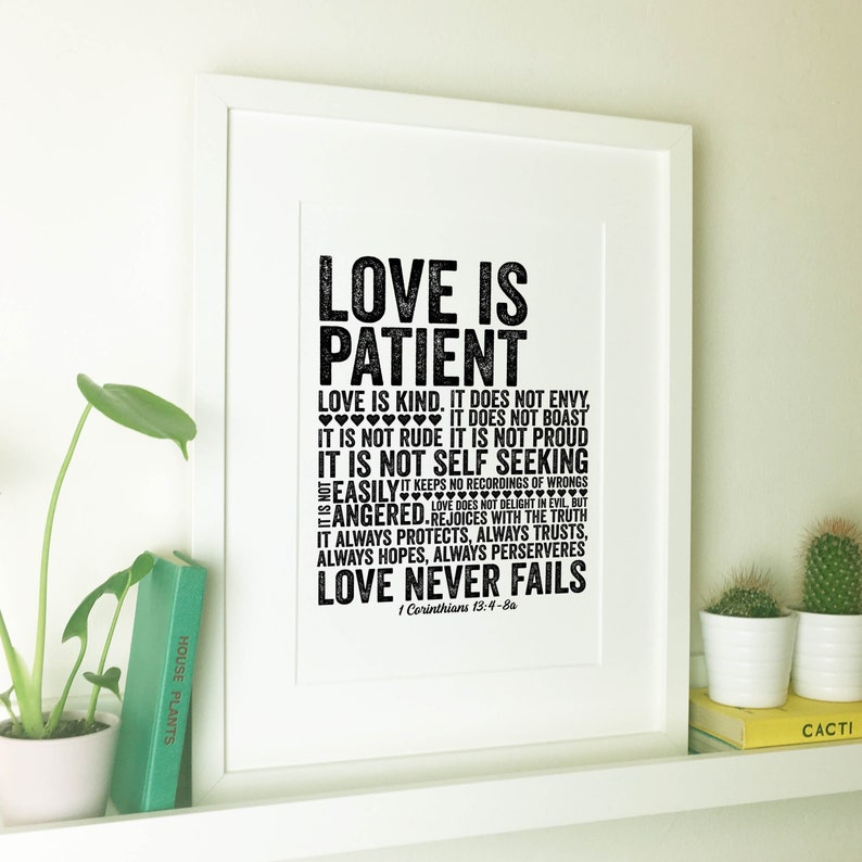 Love is patient wedding reading information