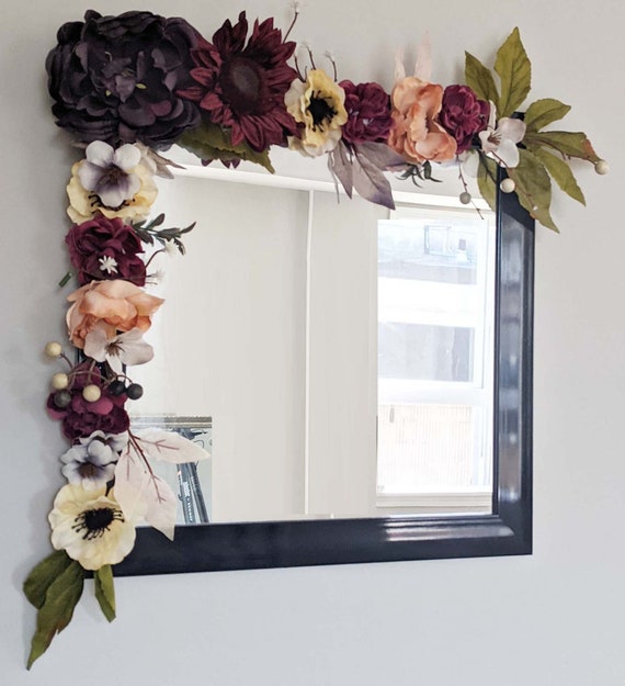 Flower Mirror India - Artificial Flower Wall Mirror