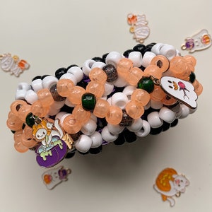 Halloween, Epic 3D Kandi Cuff, Halloween Charms, 30 Bead Length *PRE-ORDER*