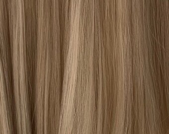 Elastic wire hair extensions Hexy, 16-18” 120g straight synthetic dark ash/bleach blonde highlights 16/613