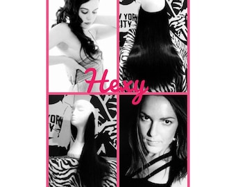 Hexy-Halo Hair Extensions 10” long 100g full head #1 Jet Black Miracle invisible wire Human Hair Extensions or One Piece Clip In Weave