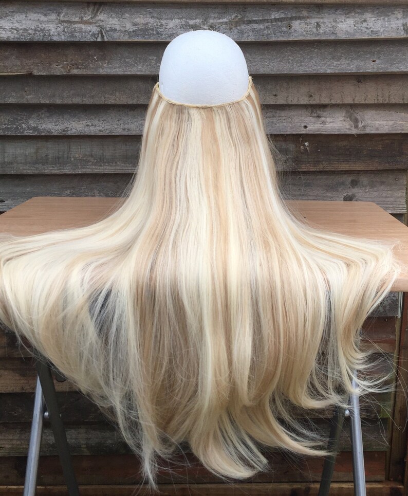HALO hair extensions layered 24 long mixed bleach/dark Etsy