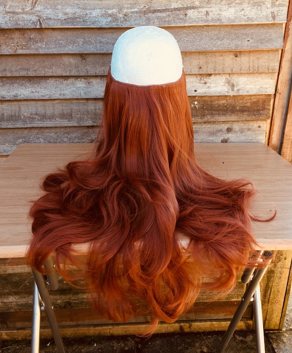 Hexy halo Hair Extensions Miracle Wire or Clip In Layered 18 or 24 Thick 350 Rich Copper Red Wavy straight Synthetic Hidden Band Etsy UK