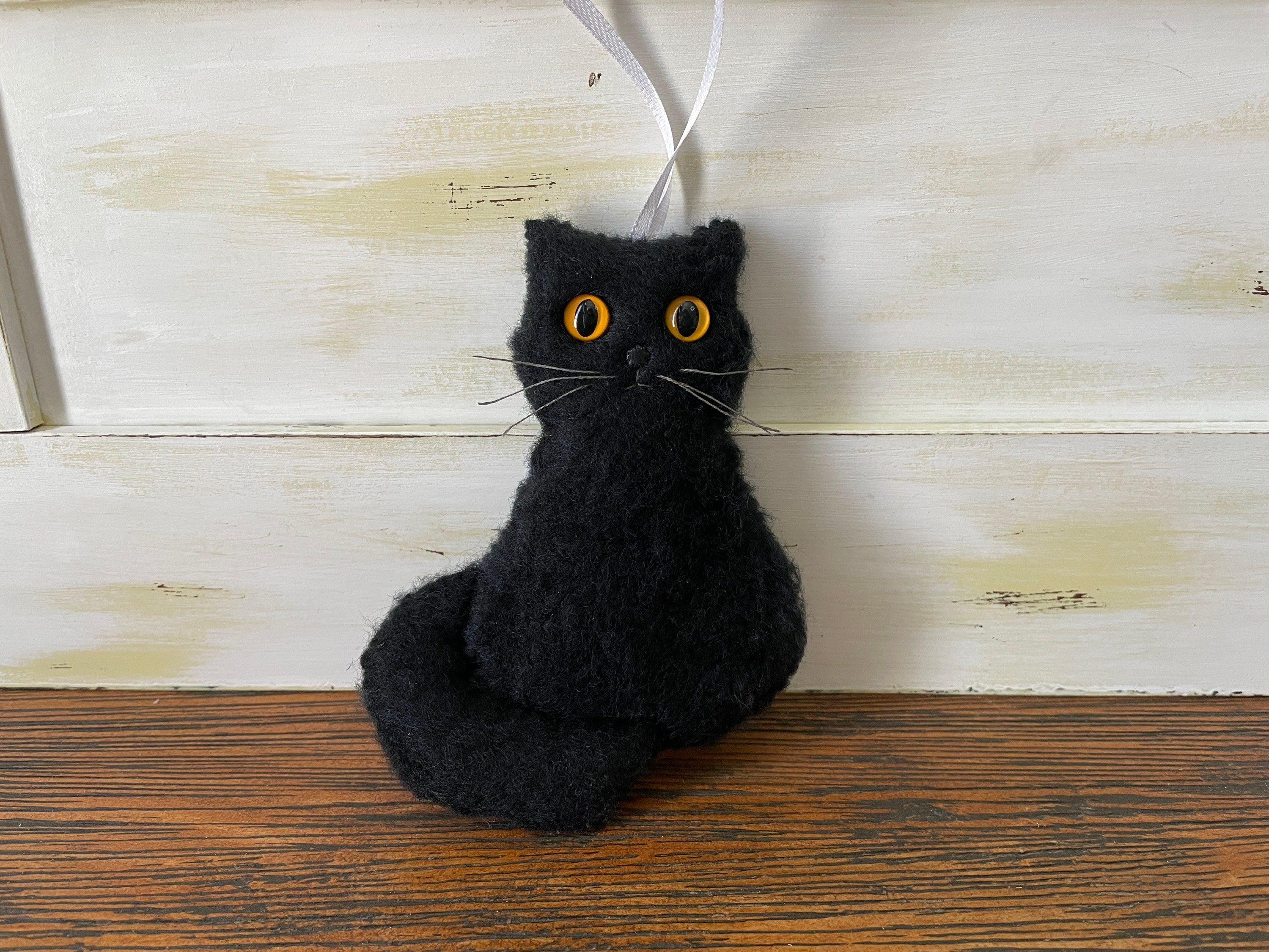 * black cat ornament ୨୧* 黒猫さん クリップ （a） Black Cat Ornament | Hobby Lobby | 6331748