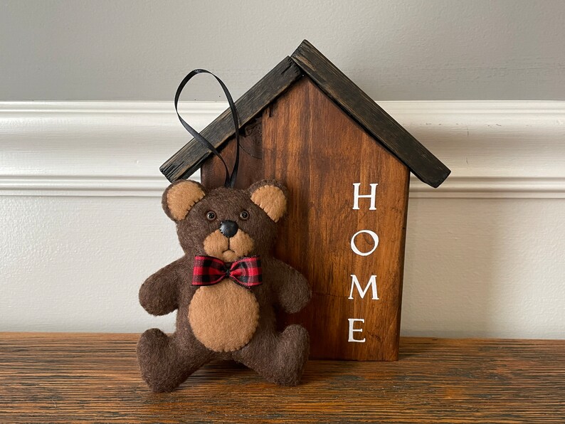 Teddy Bear Felt Ornament Baby Bear Baby Gift Expectant Etsy