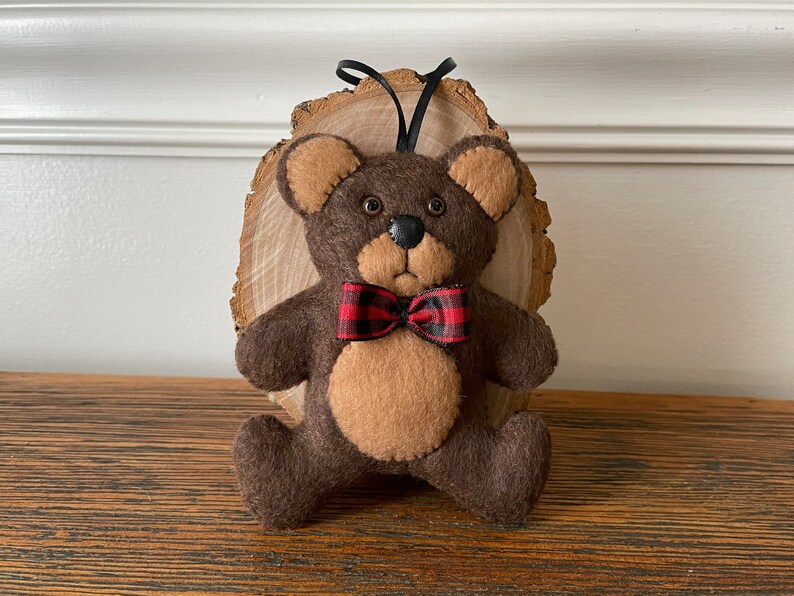 Teddy Bear Felt Ornament Baby Bear Baby Gift Expectant Etsy