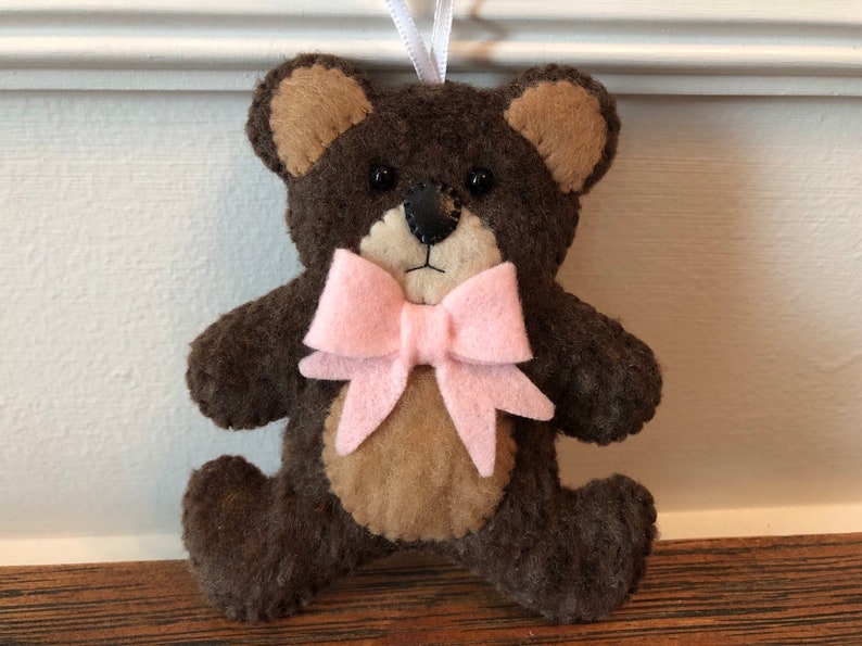 Teddy Bear Felt Ornament Baby Bear Baby Gift Expectant Etsy