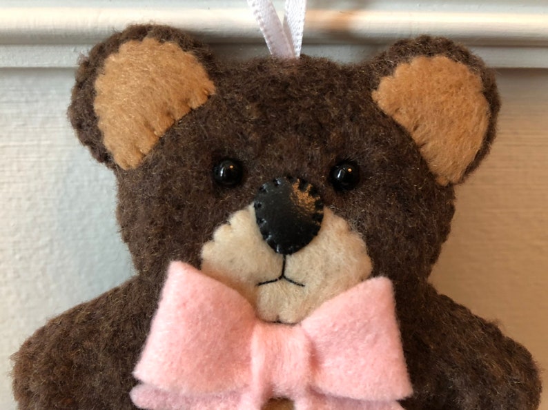 Teddy Bear Felt Ornament Baby Bear Baby Gift Expectant Etsy