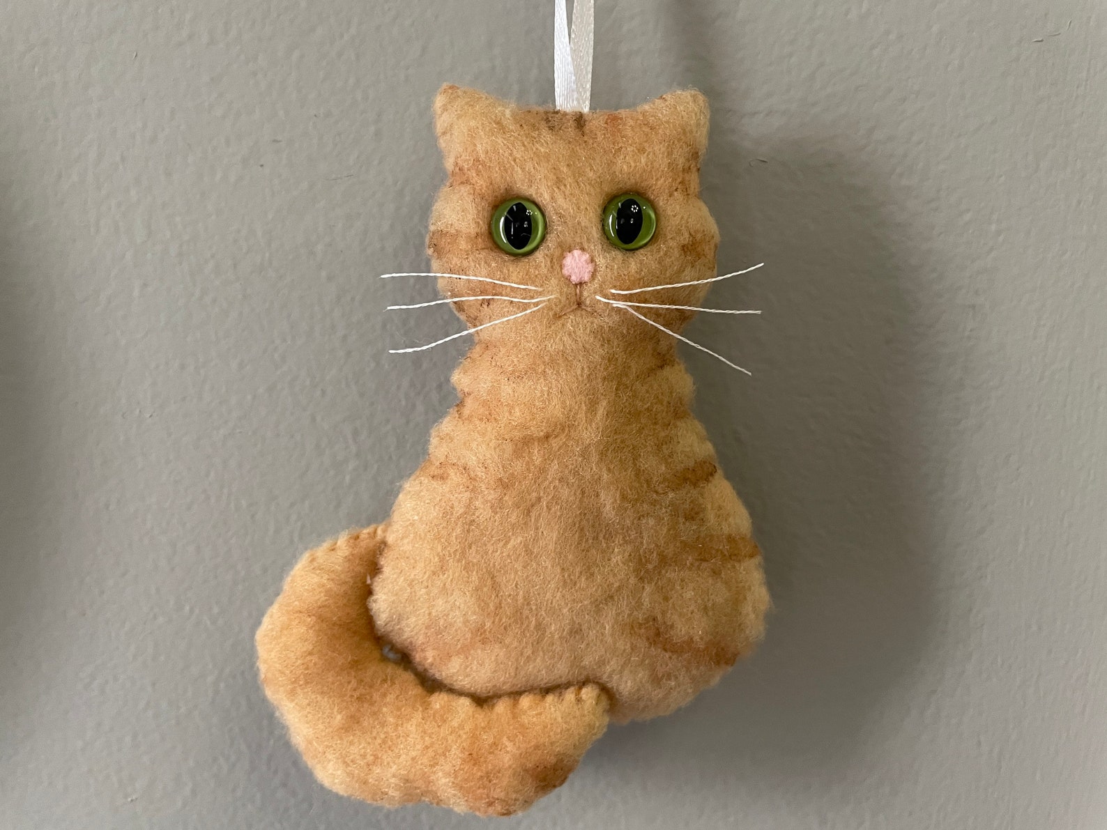 Orange Tabby Cat Felt Ornament Tabbies Ginger Kitty Marmalade Etsy