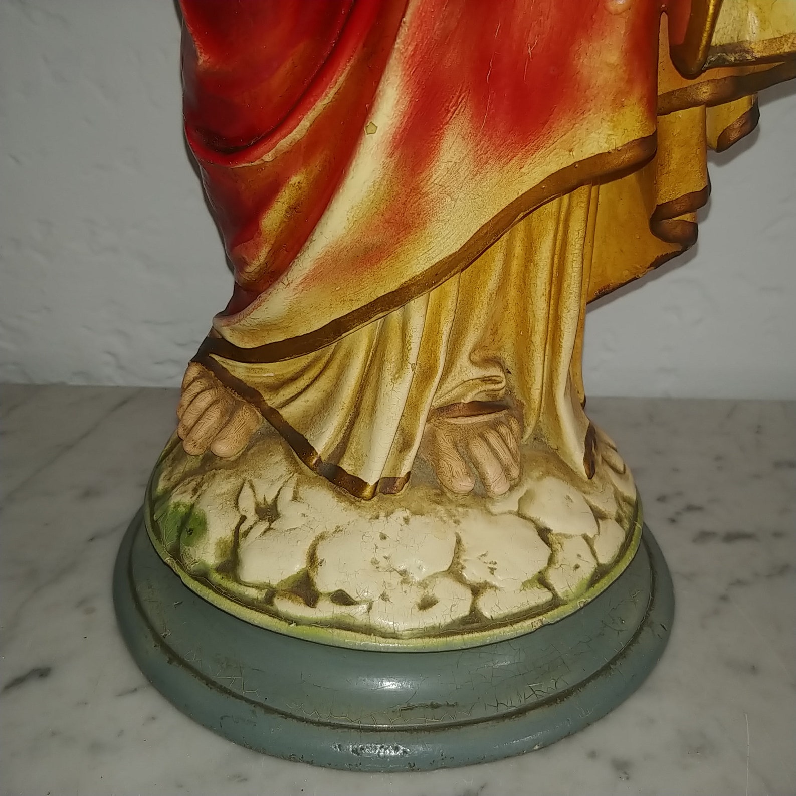 Outstanding 24 in Antique Religious Art Italian Plaster Etsy