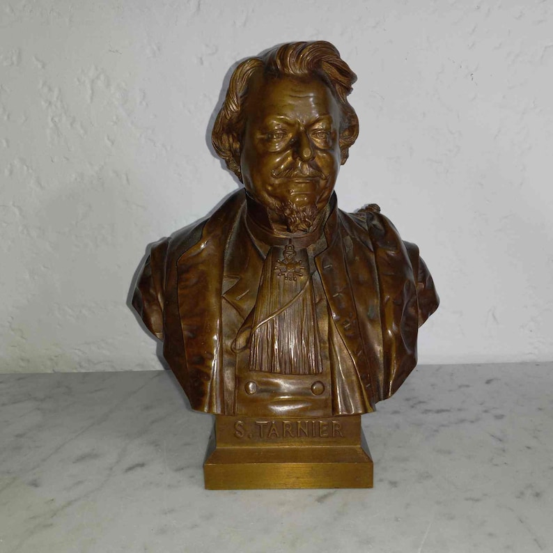 Antique Bronze Bust Sculpture French Doctor Stéphane Tarnier Signed ...
