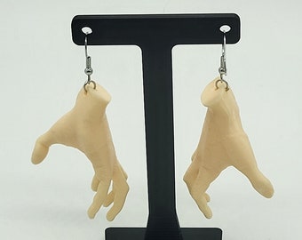 Hand Thing Earrings // Perfect Valentine's Day Gift // Unisex Earrings